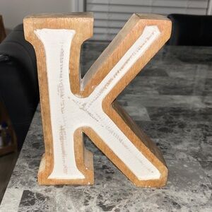 Wooden Letter K Decor